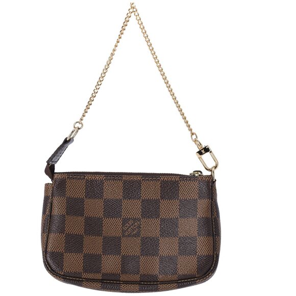 Louis Vuitton Mini Pochette Accessoires Damier Ebene Trunks Handbag N58011 - Picture 3 of 6